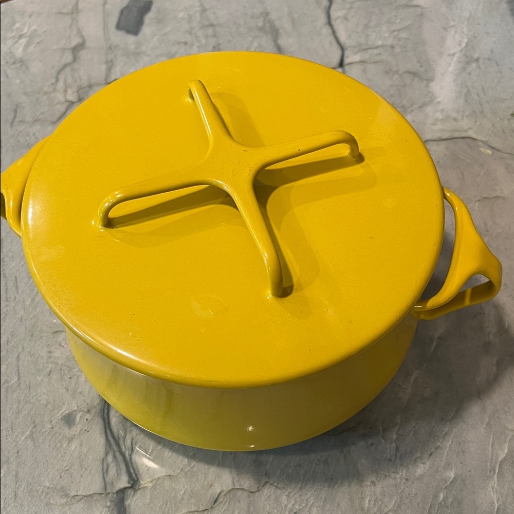 Vintage Dansk 3 Quart Pot with Lid Yellow
